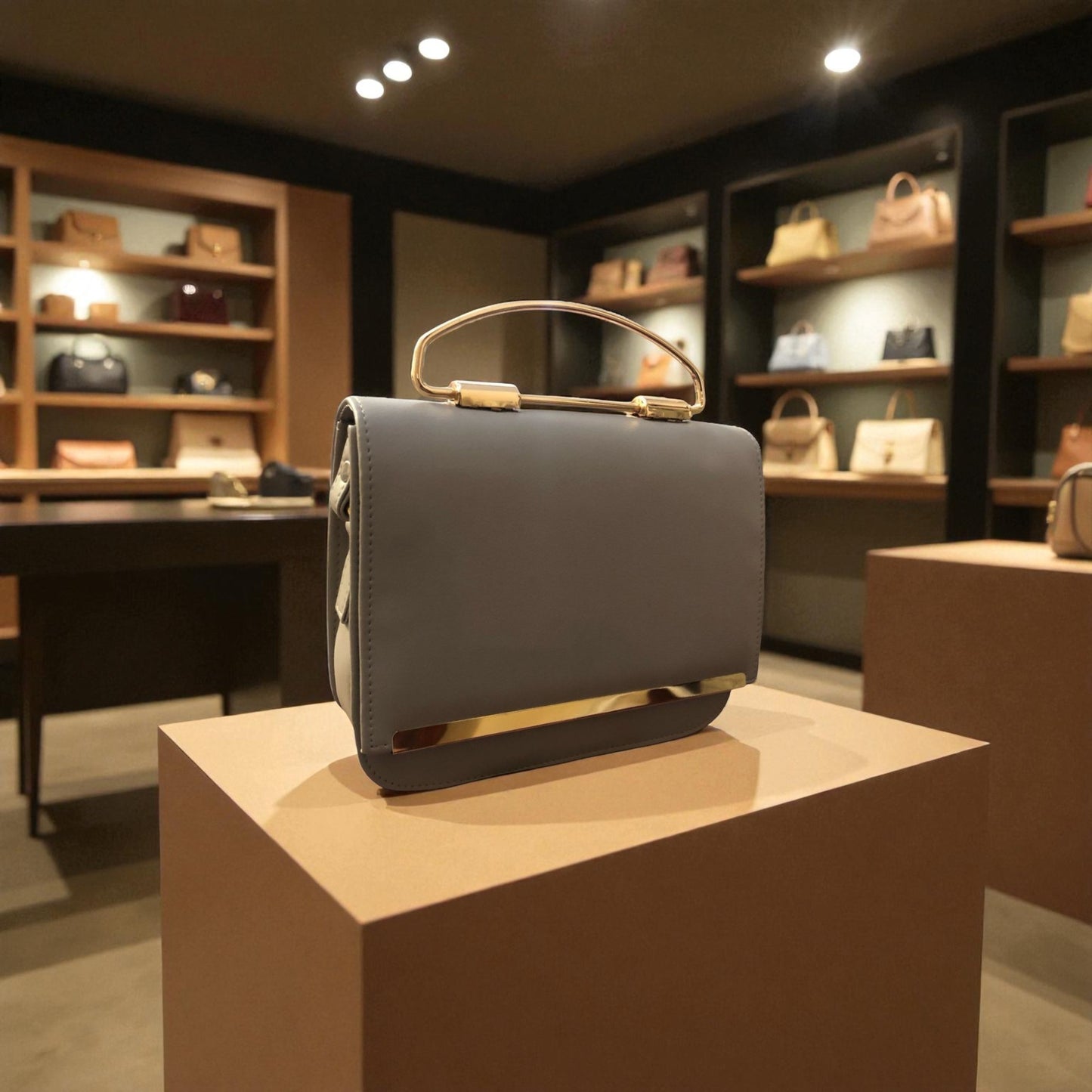 VIB - 001 ( Stylish Beige Handbag )