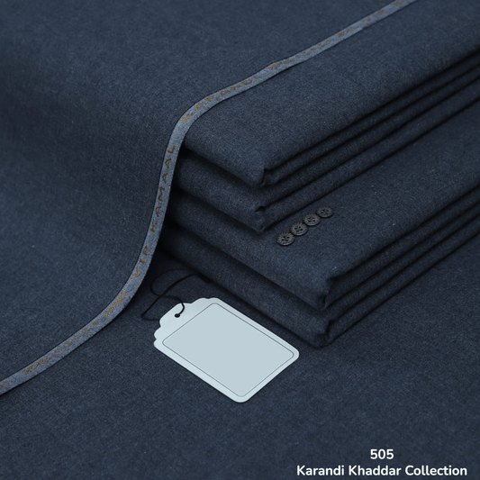 Grey Karandi Khaddar ( VIK - 505 )