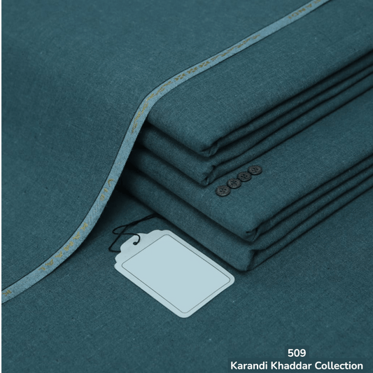 Stone Green Karandi Khaddar ( VIK - 509 )