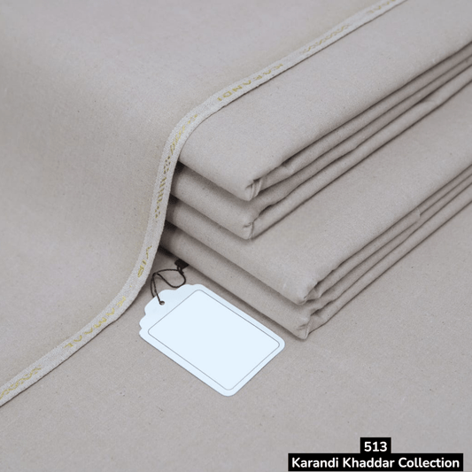 Classy Beige Karandi Khaddar ( VIK - 513 )
