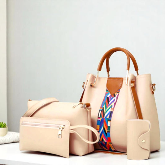 VIB - 002 ( 4 pcs Beige Handbag)